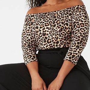 Plus Size Leopard Print Jumpsuit